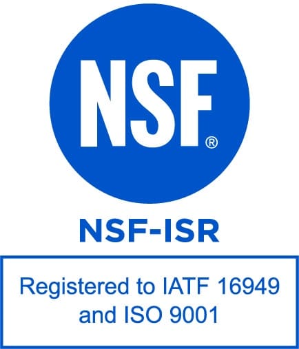 NSF IATF 16949 ISO 9001 Certification Logo